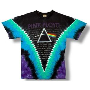 Liquid Blue Pink Floyd Dark Side Of The Moon 2004 Tie Dye T-Shirt Adult Medium M